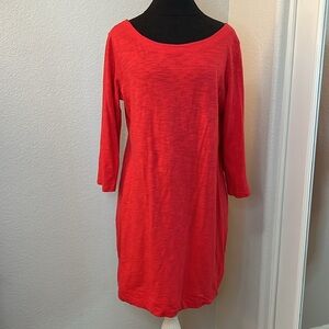 Banana Republic 100% Cotton Dress in Candy Apple Red Size Large